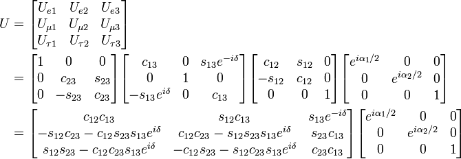 pmns matrix